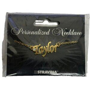 TAYLOR Goldtone Rhinestone Accent 14.5" w 4.5" Multi Ring Ext Necklace